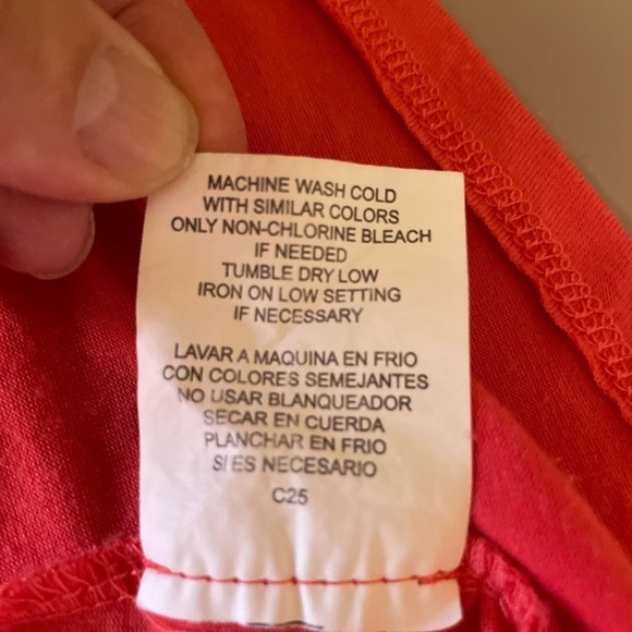 Lily Rose Madi skirt size Large Coral with asymmetrical hem, soft teeshirt feel - Picture 8 of 8